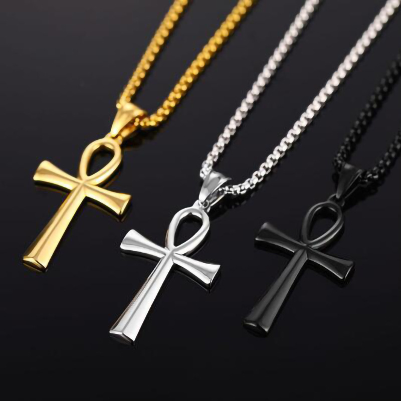 Women'S Egyptian Accessories - Collar egipcio Ankh de acero inoxidable