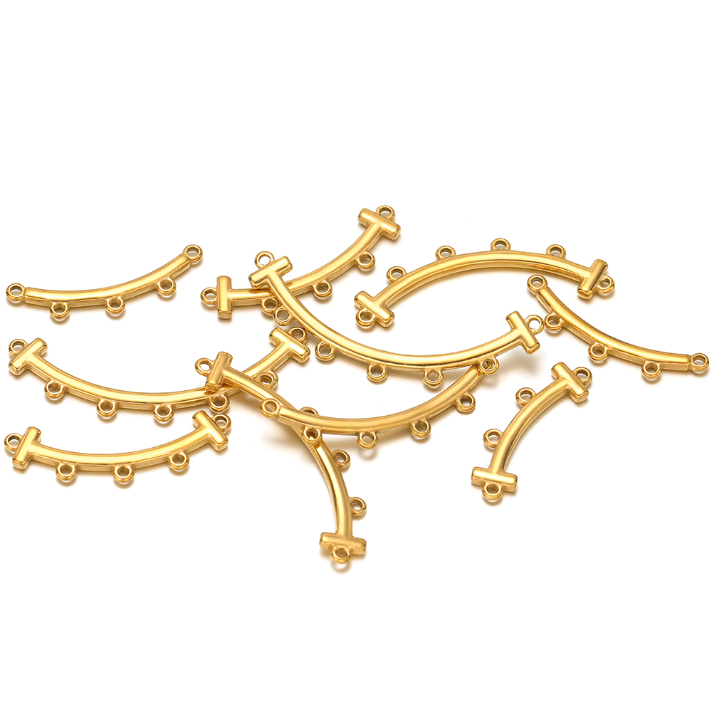 Layered Necklace Set - 10 Uds. Cilindro de acero inoxidable