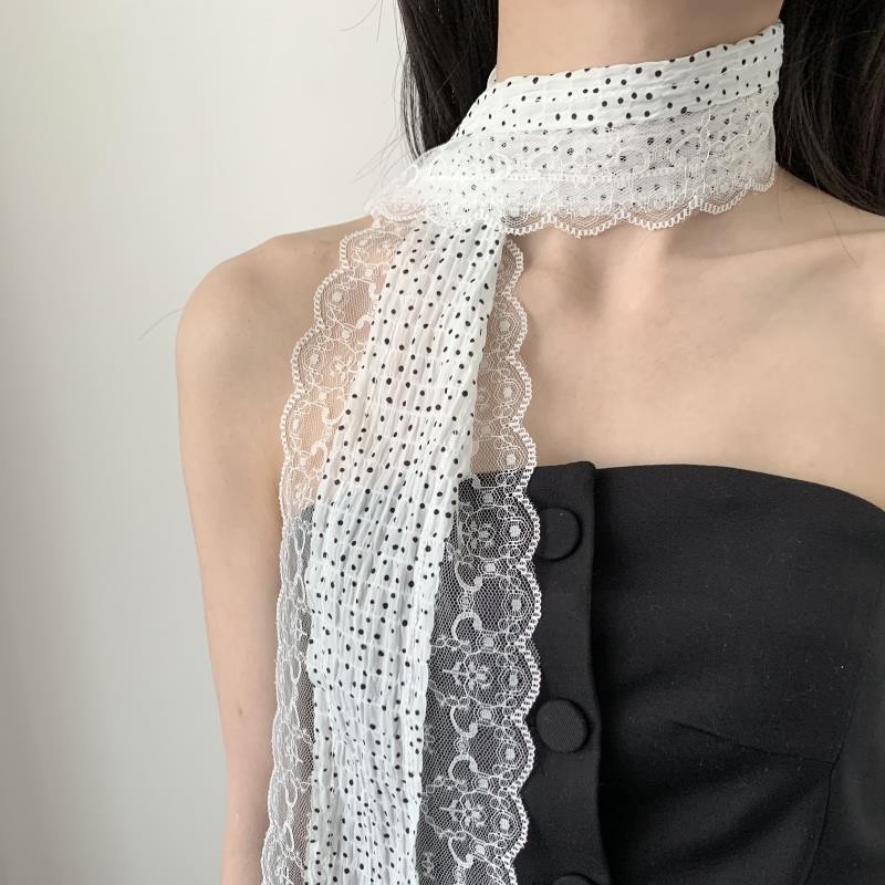 Women'S Korean Accessories - Pañuelo francés retro de rayas largas
