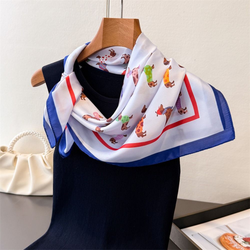 Women'S Korean Accessories - Pañuelo con estampado de Dachshund, pañuelo