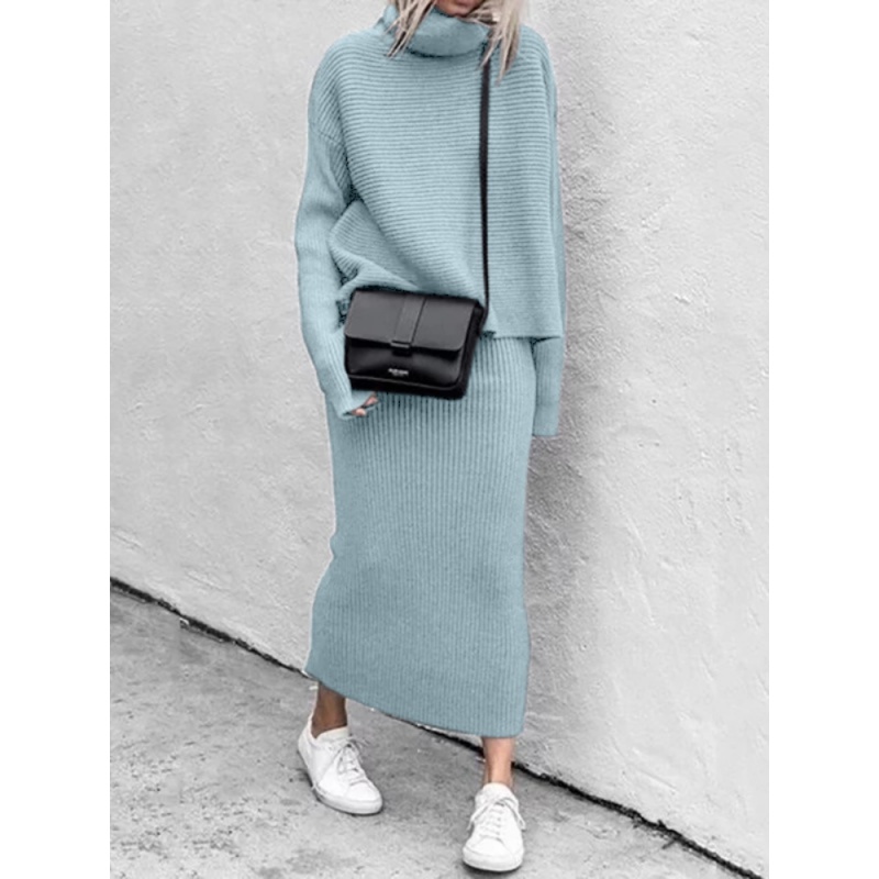 Layered Necklace Set - Vestido informal de punto para mujer,