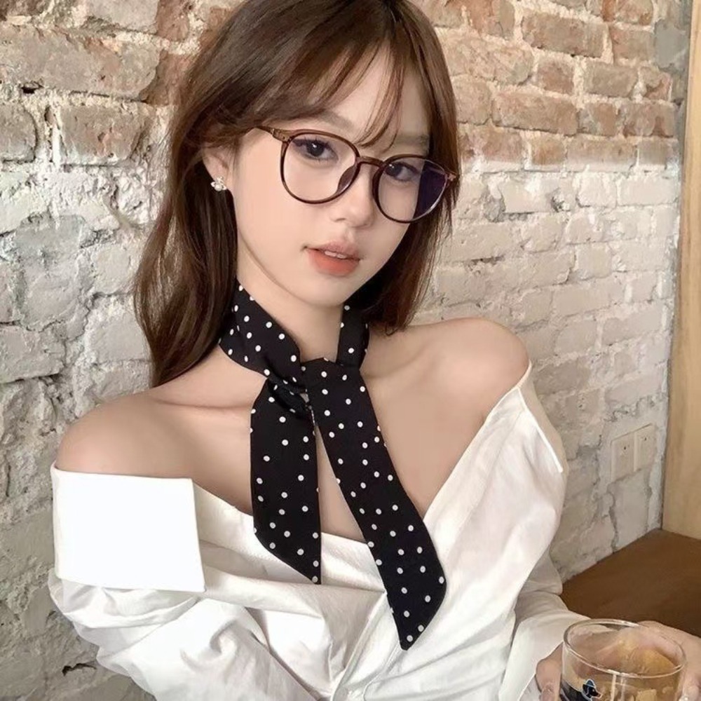 Women'S Korean Accessories - Pañuelo de seda con borde estrecho