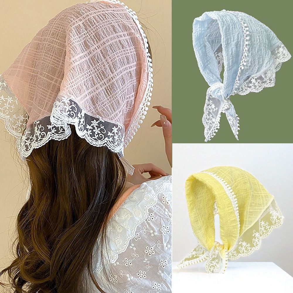 Women Accessories Photos - Pañuelo de encaje dulce y delicado,