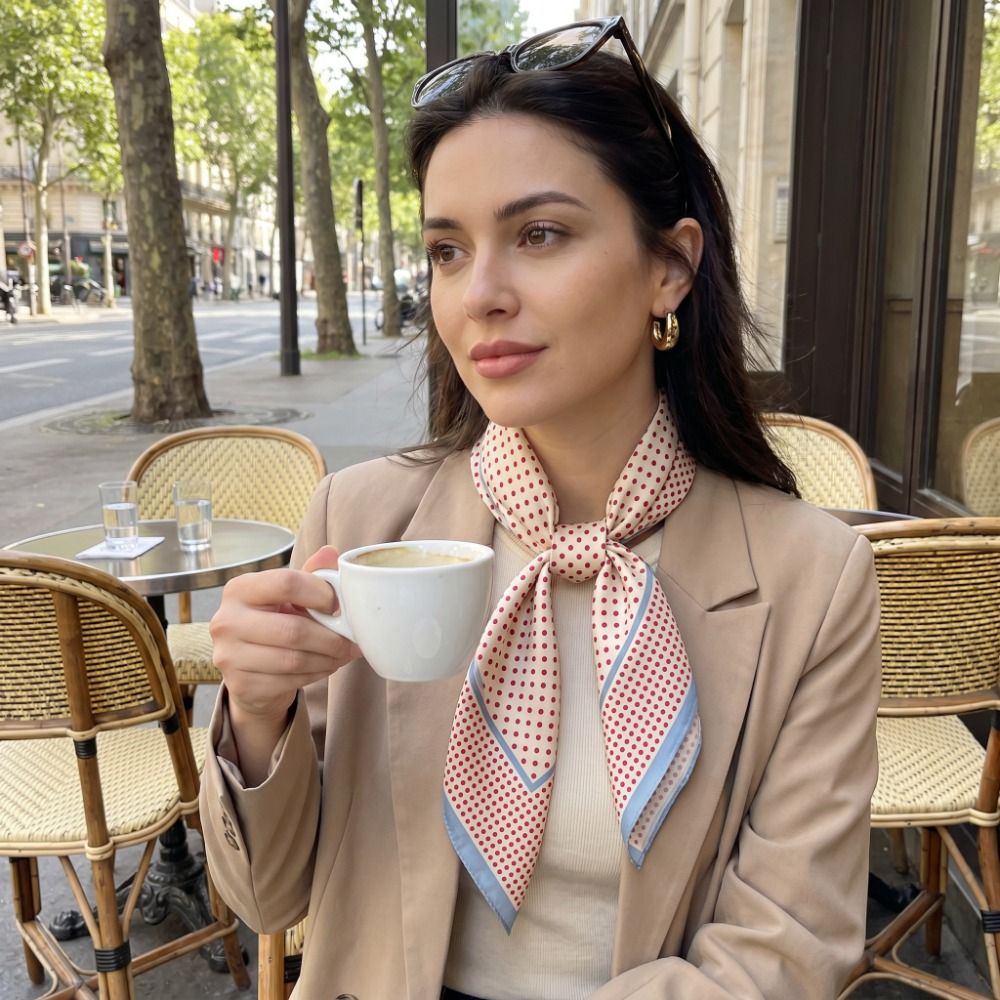 Bufanda con estampado de punto - Women'S Korean Accessories reseña y precio