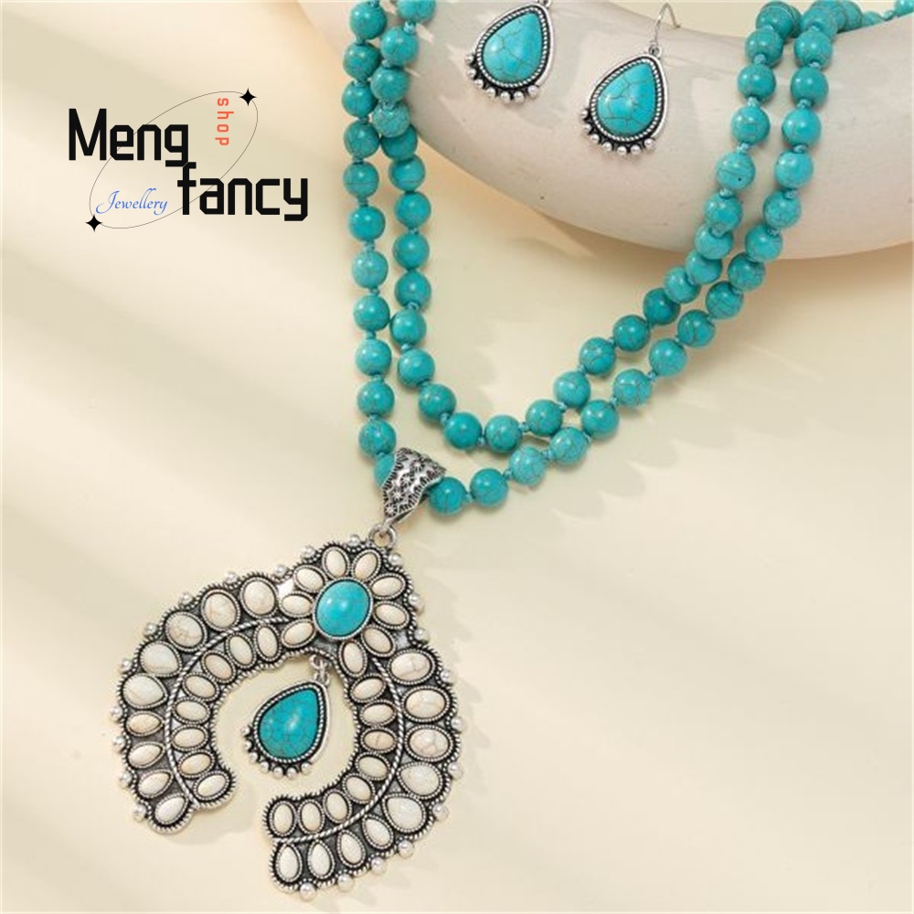 Pendientes de flores retro de  - Layered Necklace Set reseña y precio