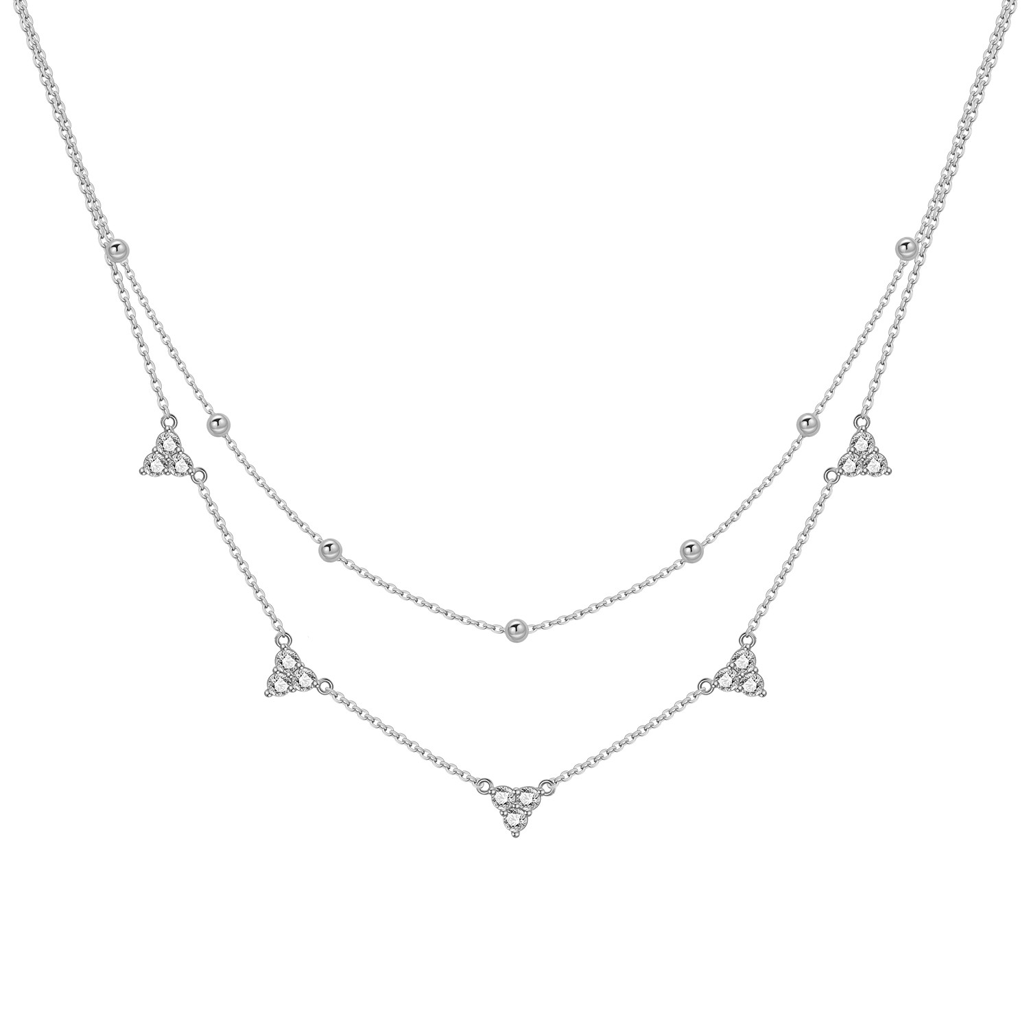 PANPOKI925 Collar de plata de  - Layered Necklace Set reseña y precio
