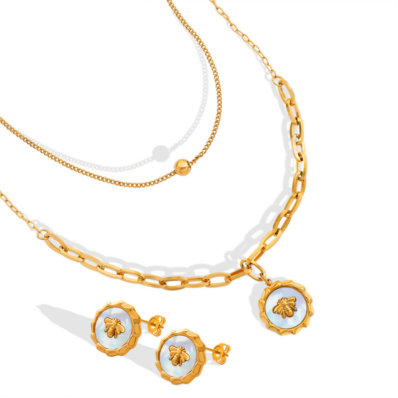 Versátil concha blanca Little  - Layered Necklace Set reseña y precio