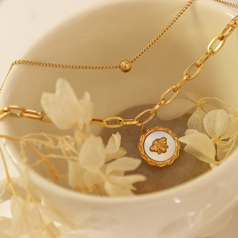 Versátil concha blanca Little  - Layered Necklace Set reseña y precio