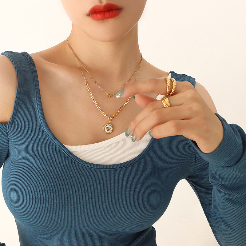 Versátil concha blanca Little  - Layered Necklace Set reseña y precio