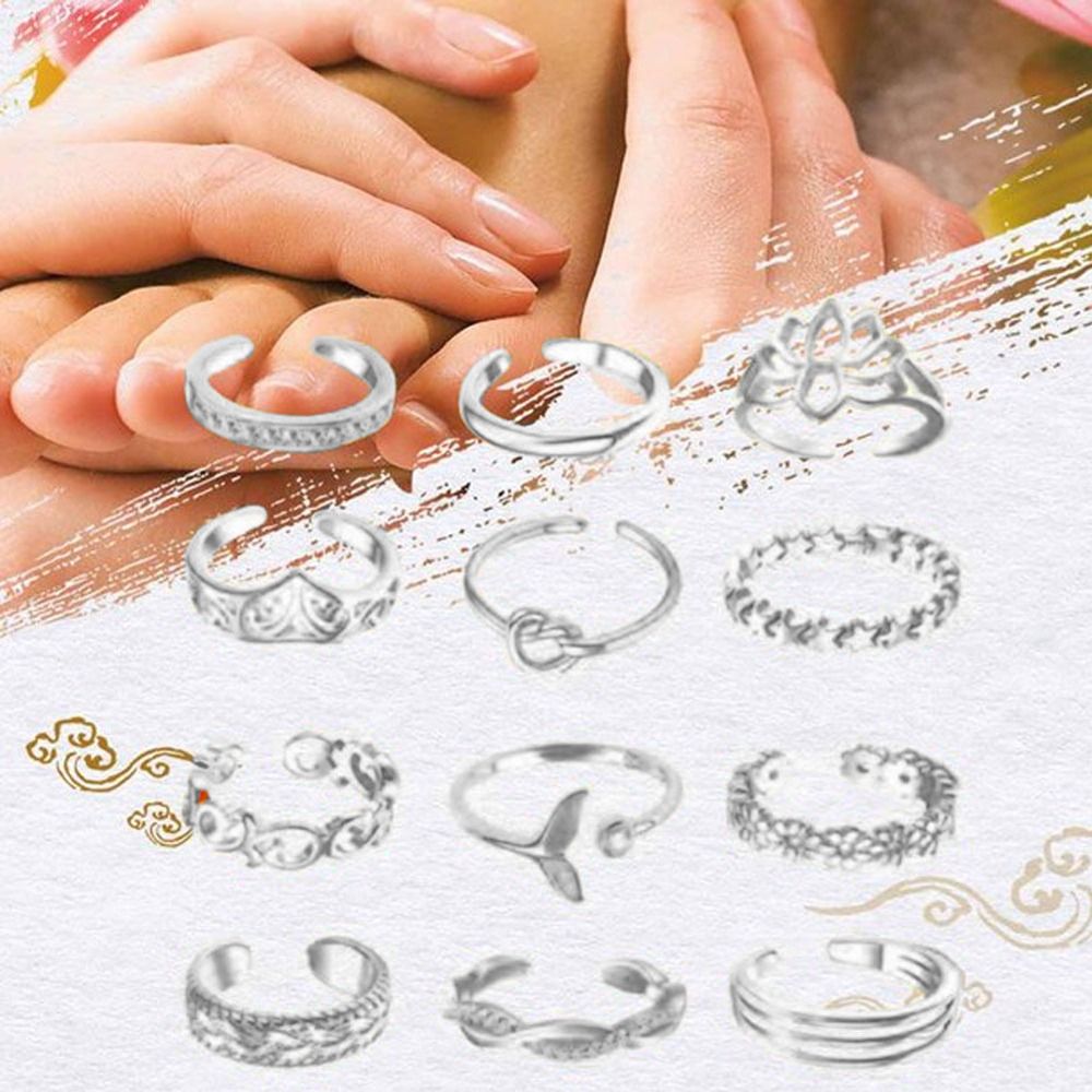 Anillo de pie de aleación con  - Women'S Korean Accessories reseña y precio
