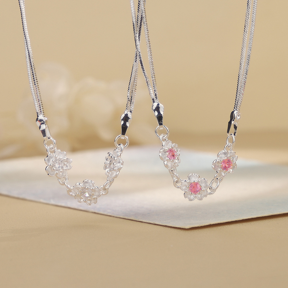 Collar de Plata de Ley 925 con - Layered Necklace Set reseña y precio