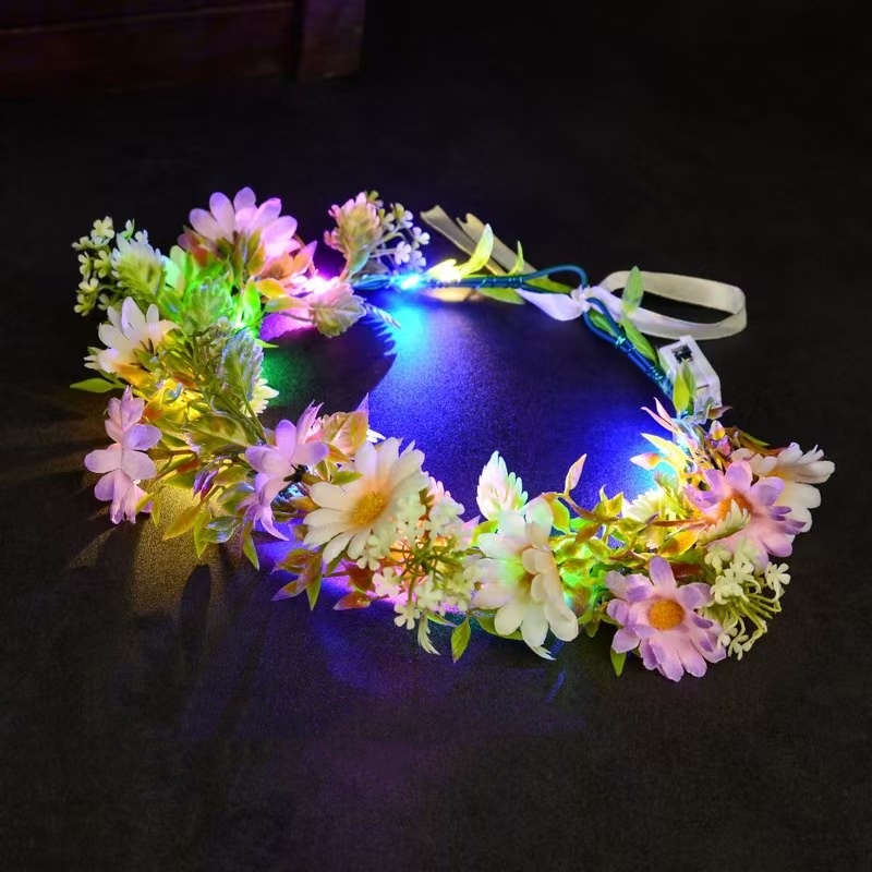 Corona de flores con luz LED,  - Women Accessories Photos reseña y precio