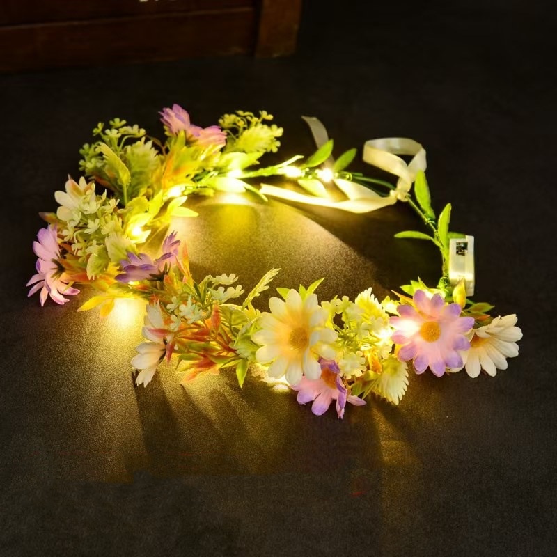 Corona de flores con luz LED,  - Women Accessories Photos reseña y precio