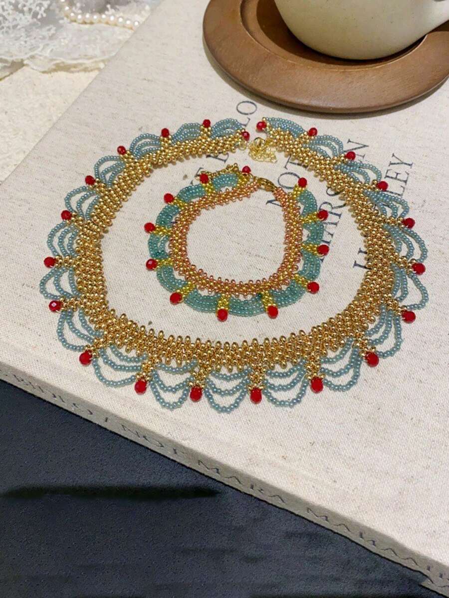 Conjunto de pulseras de cuenta - Layered Necklace Set reseña y precio
