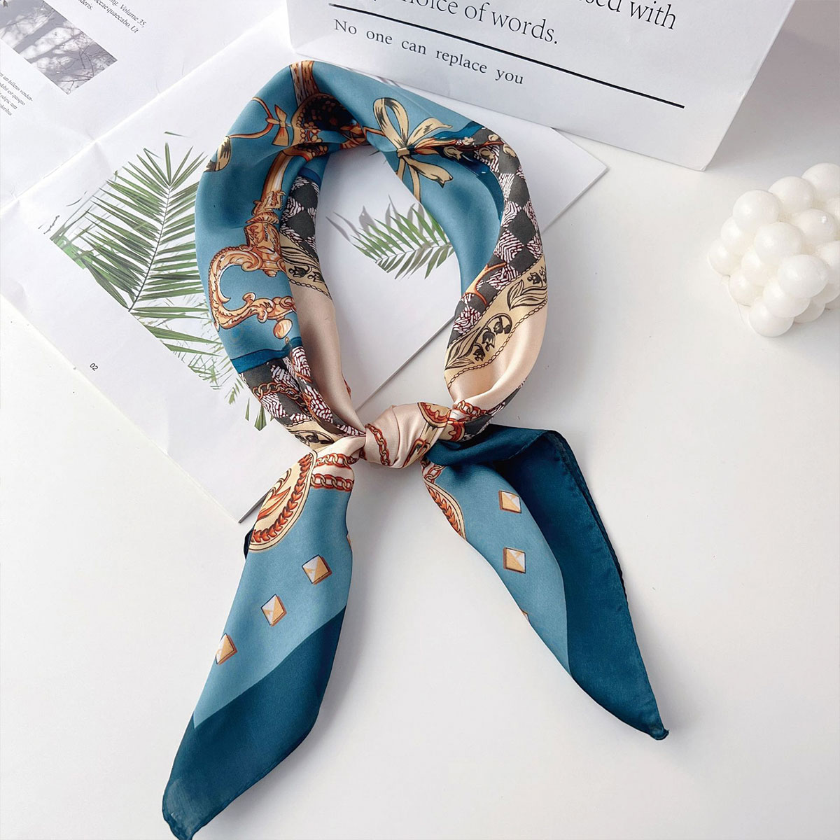 Bufanda cuadrada de seda de es - Women'S Korean Accessories reseña y precio
